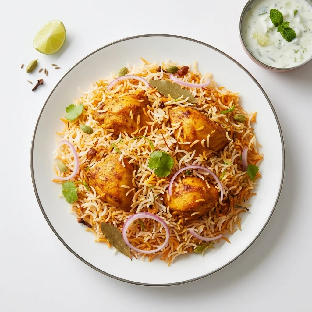 Chicken biryani at Shahi Zaika Restaurant in Westwinds Calgary