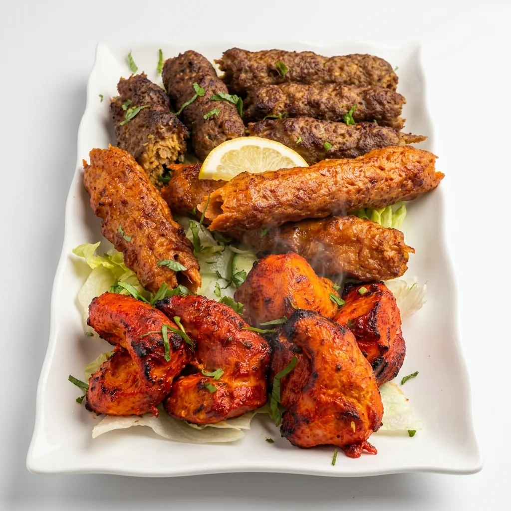 Tandoori Mixed Grill - Halal BBQ platter at Shahi Zaika Restaurant Calgary NE
